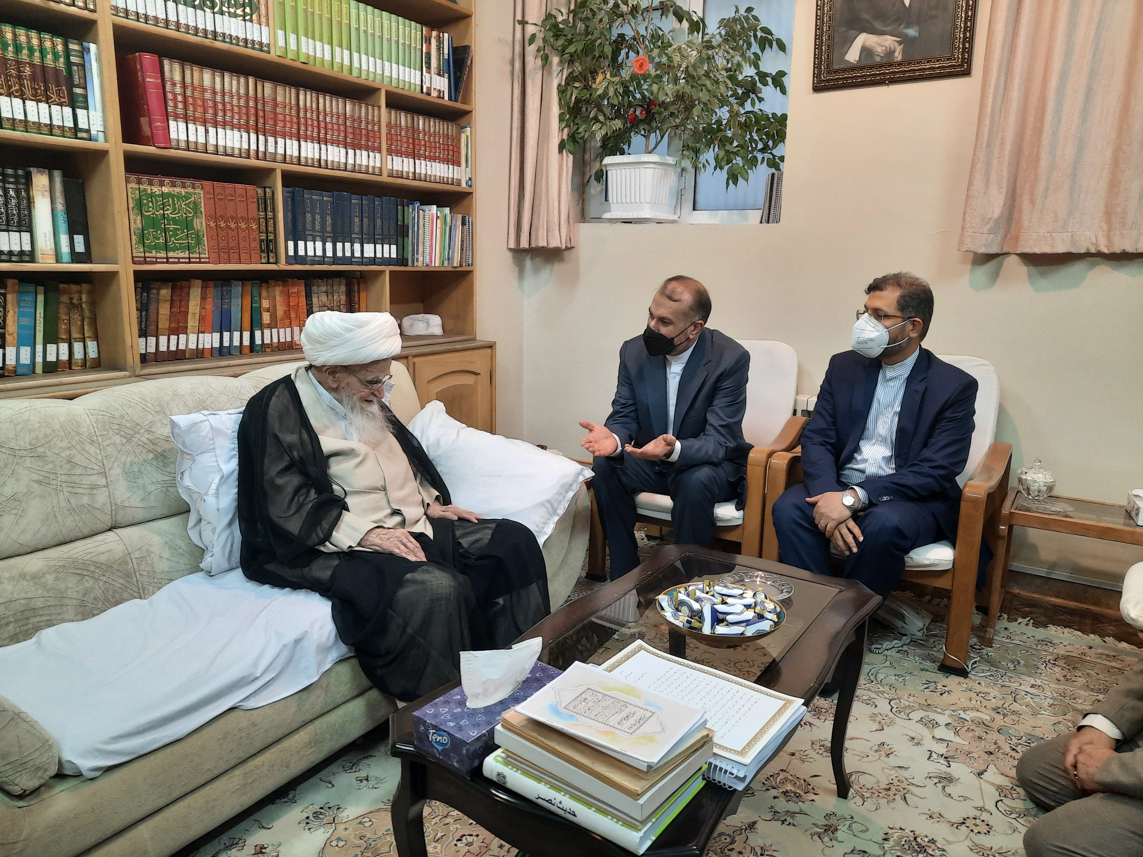 دیدار دکتر امیر عبداللهیان با حضرت آیت الله  صافی گلپایگانی