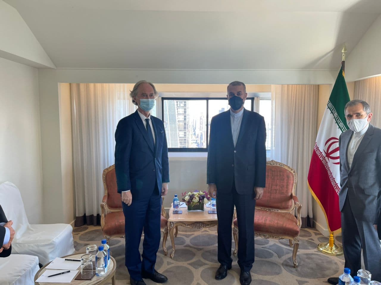 ملاقات دکتر امیرعبداللهیان با پدرسون نماینده ویژه سازمان ملل در امور سوریه در نیویورک