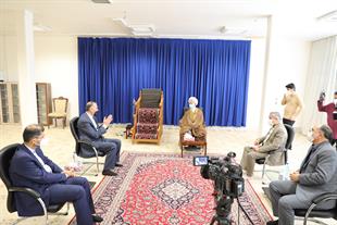 دیدار وزیر امور خارجه با حضرت آیت‌الله جوادی آملی